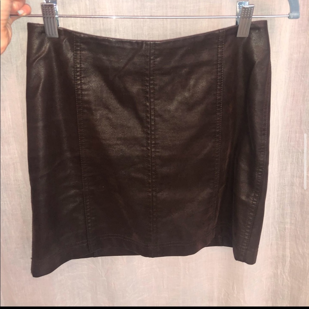 Free people leather skirt